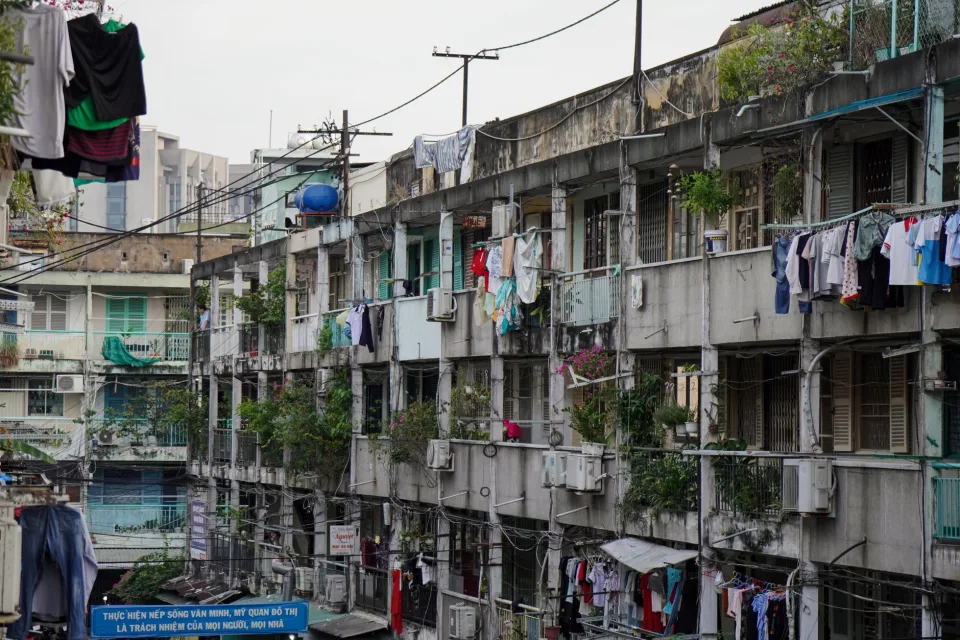 Phòng khách căn hộ đang bán